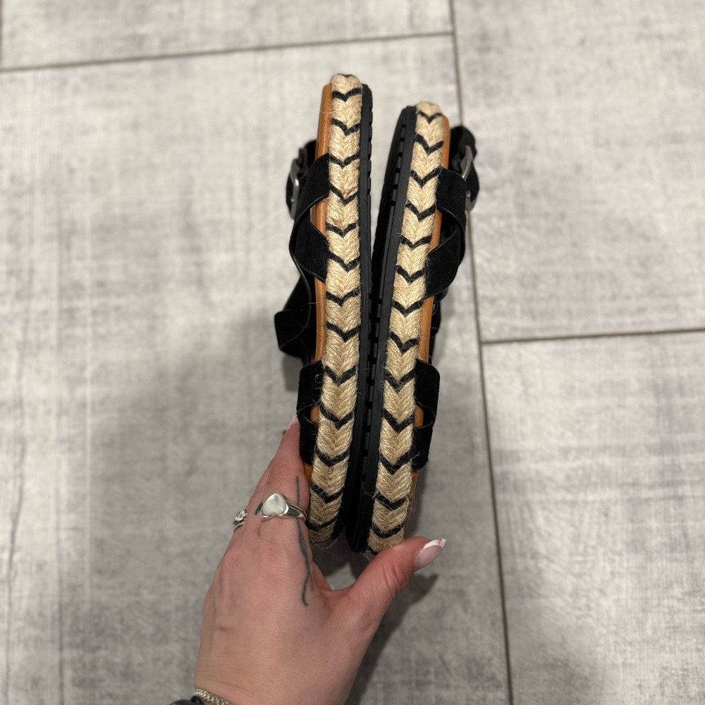 Zodiac Black Sandals with Strappy Design - Picture 4 of 4